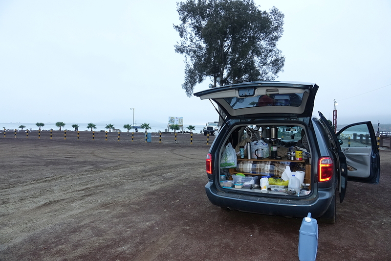 La Bestia Verde in a parking lot 