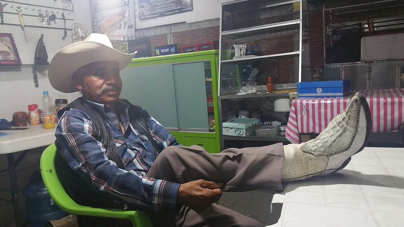 Pablo and his alligator skin boots