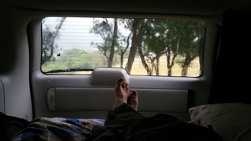 laying in the on Cerro Verde, El Salvador