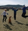 An image of me and my family jumping up in the air